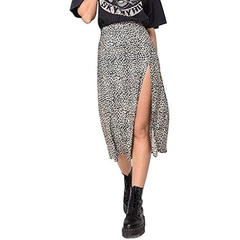 FeMereina Women's Floral Slit Midi Skirt Cover