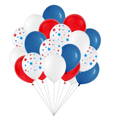 12 Inch Red Blue White Patriotic Latex Balloons,Great for Patriotic Decorations,Birthday,Memorial Day,Graduation,Patriotic Anniversary,Holidays,Fourth of July Party Supplies (40pcs)