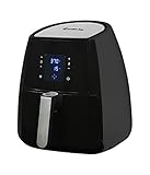 Avalon Bay Digital AirFryer with Rapid Air Circulation Technology, Large 3.2 Quart Capacity, Temperature up to 400 Degrees, Oil-Less Healthy Air Fryer, Black, AB-Airfryer220SS