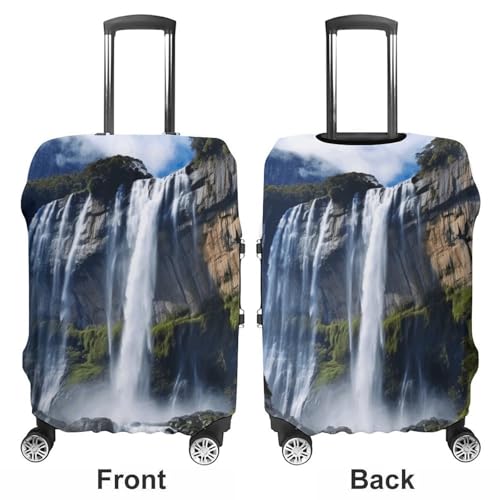 Beautiful Waterfall Luggage Cover, Elastic Luggage Protector Fits 19-32in Suitcases, Washable & Anti-Scratch Suitcase Cover for Men Women S3