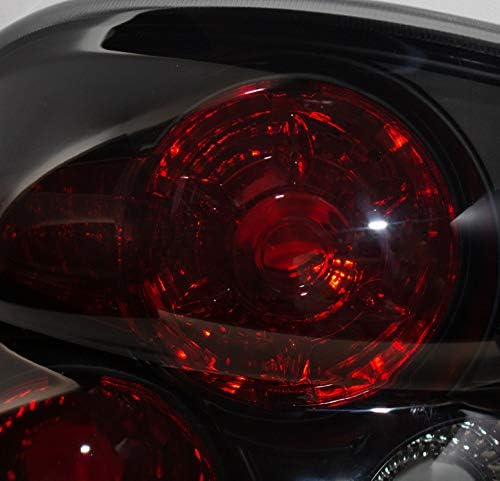 Tail Brake Lights Rear Lamps Black/Smoke Compatible with 1999-2004 Chevy Silverado | Sierra Stepside