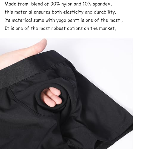 Strap Underwear Panties, Strapless Strap Boxers Brief for Women and Men Black4