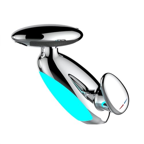 MMRTDJDR Grifos para Lavabo LED con rociador extraíble Grifo para Lavabo de baño Grifo Monomando para Lavabo de latón con rociador Extensible de 4 Funciones, Agua fría y Caliente, con mangueras