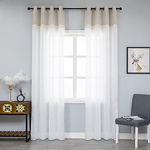 CARATTERISTICA: Tenda chiara e semplice dal tessuto leggero e dal particolare stile shabby chic, con orlo superiore merlettato a quadretti, è ideale per decorare le vetrate e gli interni della casa. Lascia filtrare i raggi solari e facilita la circolazione dell’aria, rendendo la stanza luminosa ed arieggiata.