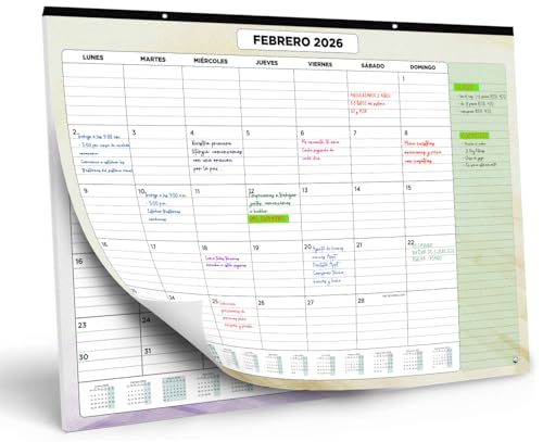 Calendario de Pared 2026 – Calendario Mensual de Sobremesa Smart Panda – Noviembre 2025 a Diciembre de 2026 – Vista de un Mes – 33 cm x 43 cm