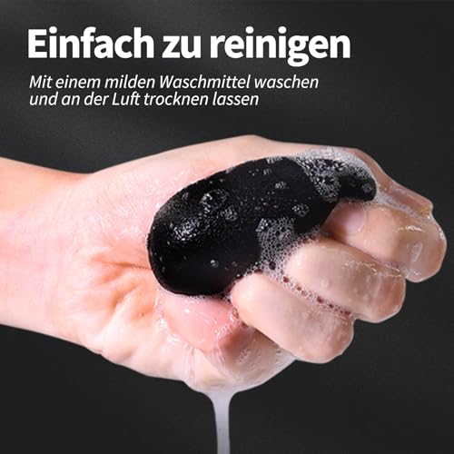 BEAKEY Makeup Schwamm Set, Foundation Blending Beauty Sponge, Make up Schwamm Makellos für Flüssigkeit, Creme und Puder, Latexfrei und Vegan Makeup Schwämme, 5 Stück Schwarz