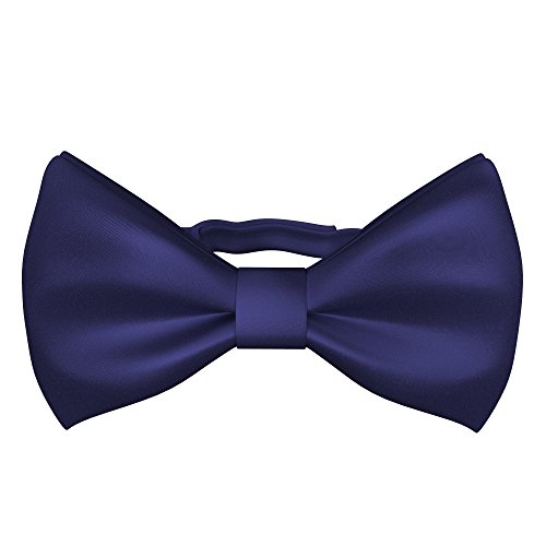 Fly & Dapper Pre-Tied Tuxedo Bow Tie - Classic Formal Bow Tie for Men - Premium Tux Bowtie - Universal Size, Adjustable Length for Extreme Comfort - Navy Blue Bow Tie
