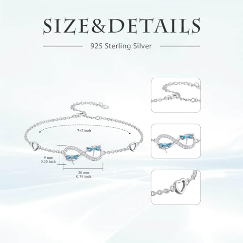 Image of Ankle Bracelets for Women 925 Sterling Silver Layered Sea Turtles /Elephant /Wave Anklet Animal Bracelet Summer Ocean Beach Jewelry Mothers Day Gifts for Women