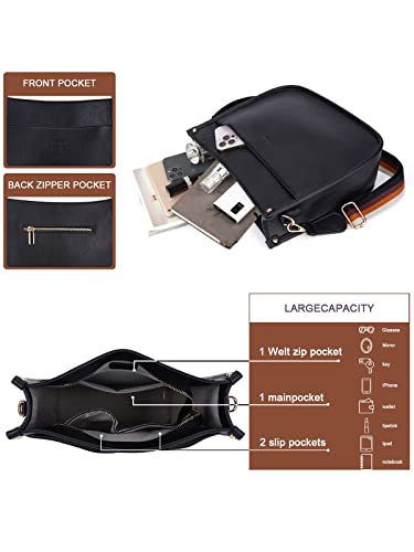 Image of Crossbody Bag Women Vegan Leather Hobo Handbag Trendy Crossbody Shoulder Bag Purses For Women with 2 Adjustable Strap