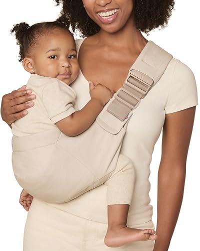 Image of Ergobaby Upsie Hip Sling – Natural Beige Baby Carrier – Lightweight, Adjustable Sling for Toddlers – Breathable & Ergonomic Design