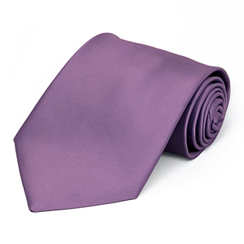TieMart Premium Extra Long Necktie (Wisteria Purple)