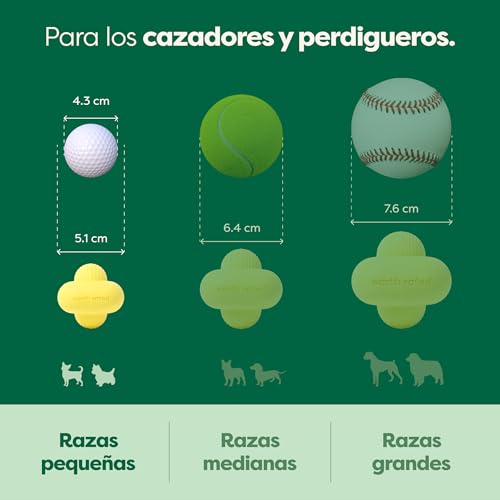 Earth Rated Pelota para Perro, Juguete Interactivo para Razas pequeñas, Medianas y Grandes, Viene en Varios tamaños, Fabricado con Goma Natural, Uso en Interiores y Exteriores, pequeño, - imagen 3