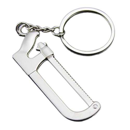 Preisvergleich Produktbild Hacoly Säge Schlüsselring Anhänger Edelstahl Mini Werkzeuge Legierung Schlüsselbund Dekofigur Schlüsselanhänger Persönlichkeit Schlüsselringen Keychain Metall Schlüsselhalter - Silber