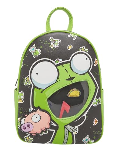 Hot Topic Invader Zim GIR Pin Collector Mini Backpack BLACK NONE