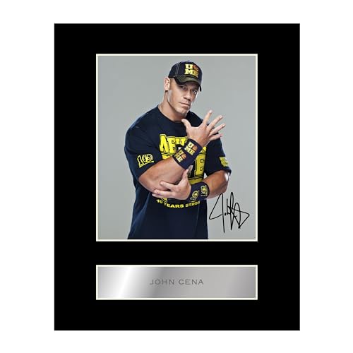 John Cena Pre Printed Signature Signed Mounted Photo Display #11 Printed Autograph Picture 10x8 Inch Mount