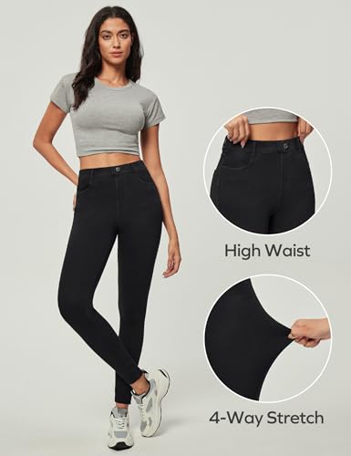 Ewedoos Stretchy Skinny Jeans for Women High Waist Tummy Control Jeggings Pull on Jeans Leggings with Pockets Trendy Casual4