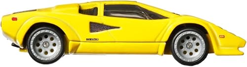 Miniatura 5 de Lamborghini Countach LP 5000 QV Yellow Spettacolare Series Modelo de auto fundido a presión por Hot Wheels