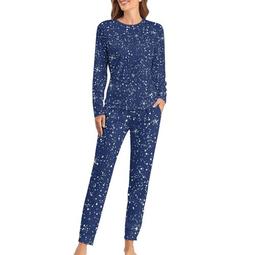 Pyjama femme manches longues Nuit Étoilée ensemble sleepwear premium