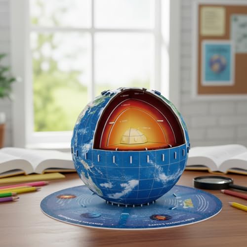 Jouets Montessori géographie avec puzzle globe terrestre 3D interactif - 2