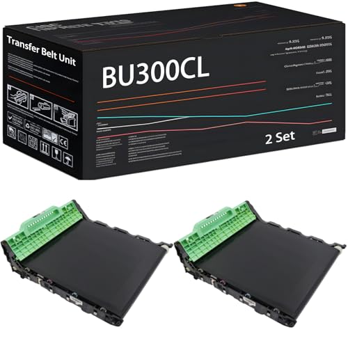 BU300CL Transfer Belt Unit Compatible for Brother HL-4150CDN HL-4570CDW HL-4570CDWT Printers, with Chip, High Yield 50000 Pages, High-Definition Printing (2 Set)