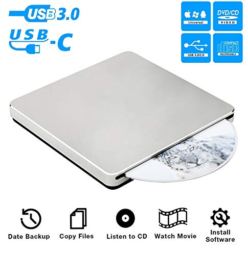 External CD DVD Drive Guamar USB 3.0 USB C CD DVD Drive Burner