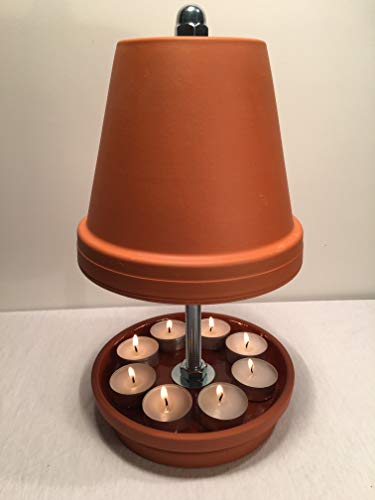 Teelichtofen, Mückenschutz, Tischkamin, Kerzen, Teelichtheizung, Teelichtkamin, Feuerschale, Terrakotta, Steingut, Teelicht, Geschenk, plus