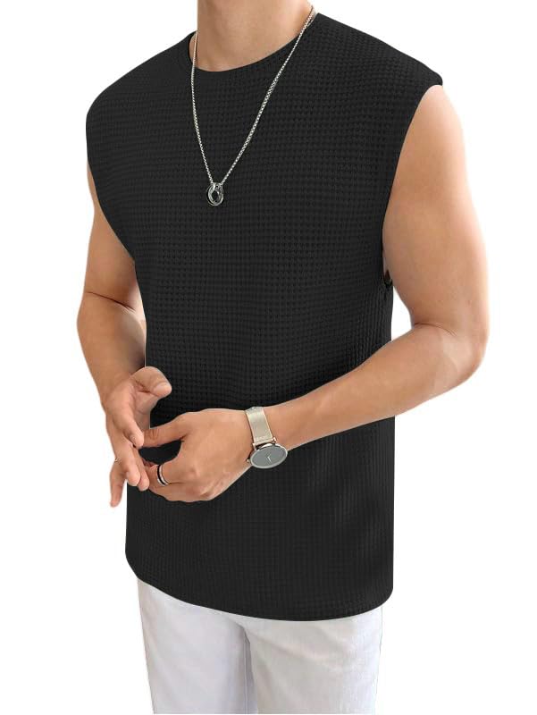 Men's Regular Fit Tank Tops Sleeveless Round Neck T-Shirt for Gym, Running and Outdoor B L2711-image-10