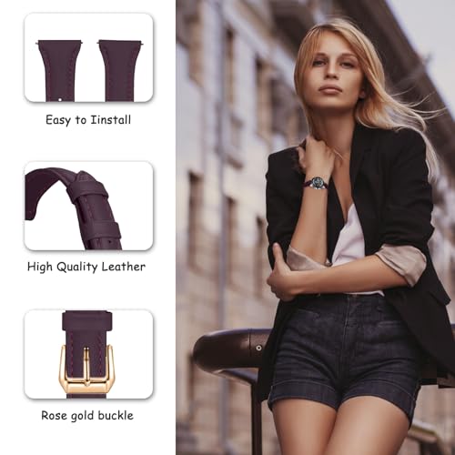 WoPail 22mm Leather Strap for Xiaomi Watch 5/ S4 / S4 Sport /S3 /S2 /S1 /watch 2/2 Pro - Image 2