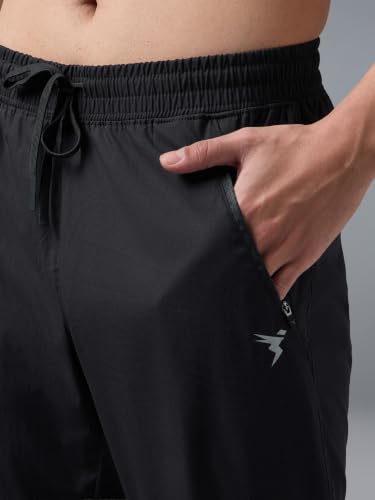 Image of TECHNOSPORT Mens Woven Regular Fit Activewear Joggers for Running, Gym, Sports and Regular Use Stretchable, Colorblock and Antimicrobial
