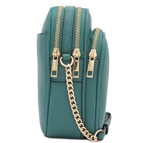 Image of FashionPuzzle Multi Pocket PU Leather Casual Medium Crossbody Bag with Adjustable Strap