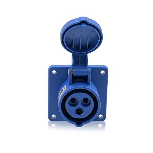 Presa a muro CEE trifase IP44 blu diritta 16A 230V...
