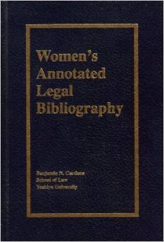 Hardcover Women's Annotated Legal Bibliography, Volume 3 Book