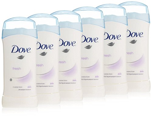 Dove Invisible Solids, Fresh 1.6 Ounce Stick (Pack of 6)