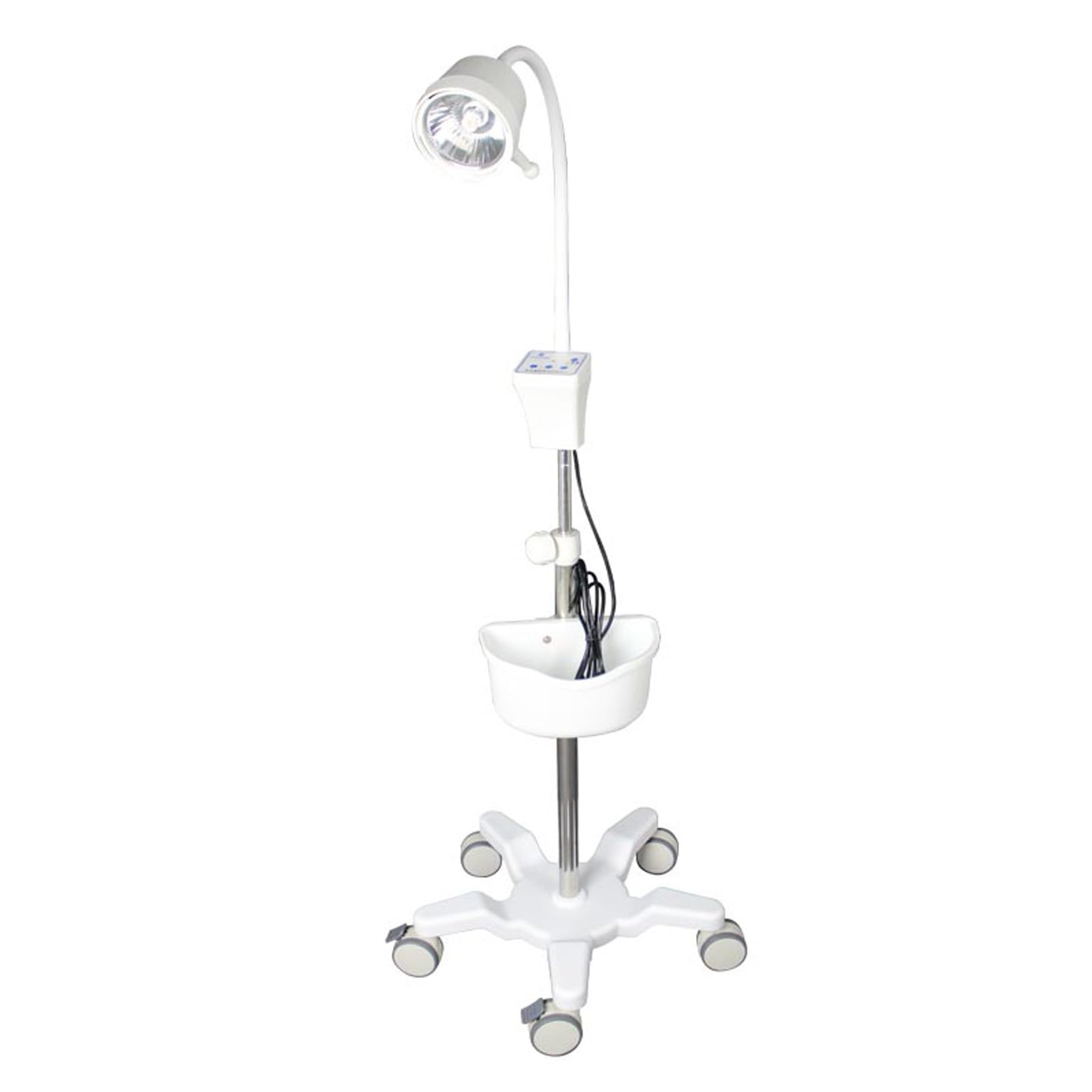 Lampa do Badań Lekarskich z Koszem do Przechowywania Lampa Chirurgiczna do Badania Jamy Ustnej Trzykolorowa Regulowana Lampa Bezcieniowa