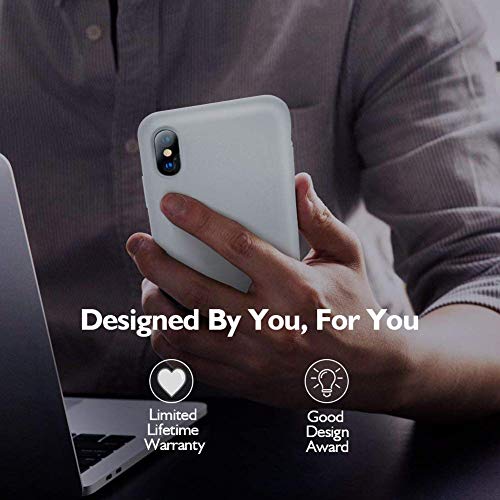 Image of REALCASE iPhone X | iPhone Xs Back Cover Case | Full Protective Liquid Silicone | Shockproof Case Back Cover for iPhone X /Xs (S-White)