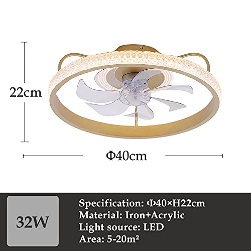 Ventilateur de plafond télécommande et éclairage LED silencieux réglable - 4