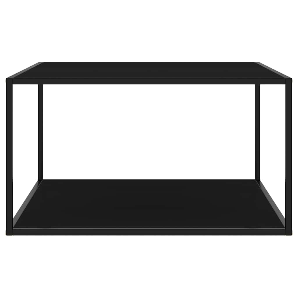 vidaXL - Couchtisch Schwarz mit Schwarzem Glas 90x90x50 cm