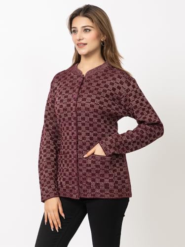 Image of TWENTY ME Winter Wear Casual Wear Acrylic Blend Button Closure and with Front Pockets Cardigans for Women's