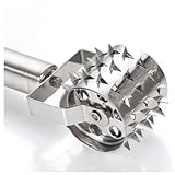 Meat Tenderizer- Stainless Steel Meat Tenderizer Roller Rolling Hammer-Pizza Roll Meat Needle Pin Hole Punch for Steak Chicken Pork Beef
