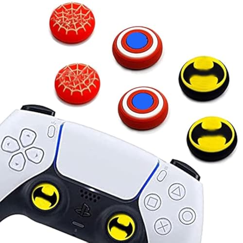 6PCS Thumb Grip Stick Cover, Wireless Controllers Game Remote Joystick Cap, Non-Slip Silicone Handle Protection Cover Brand: Jaeespon