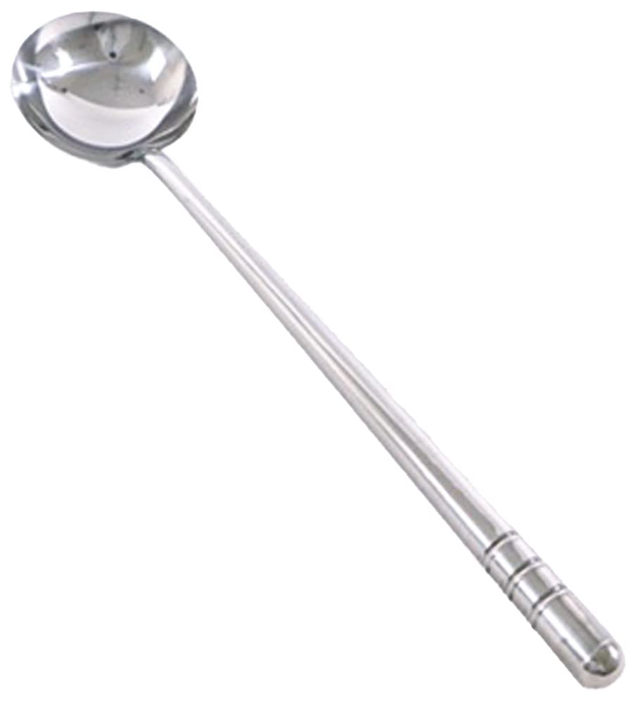 Kanda 050086 Chinese Ladle, Made in Japan, Outer Diameter 4.3 x Handle Length 14.4 inches (36.5 cm), Commercial Use, Small, 18-0 Stainless Steel, Joint Handle Pipe