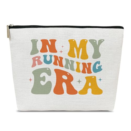 Running Gift Makeup Bag, In My Running Era Bag, Women Cosmetic Bag for Purse, Gifts for Sports Marathon Lovers, Runner Gym Stuff