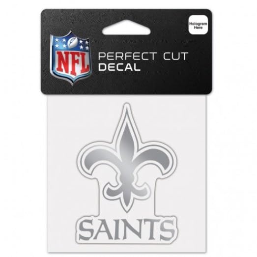 Sticker New Orleans Saints NFL métallisé WinCraft pour décorer votre voiture les jours de match