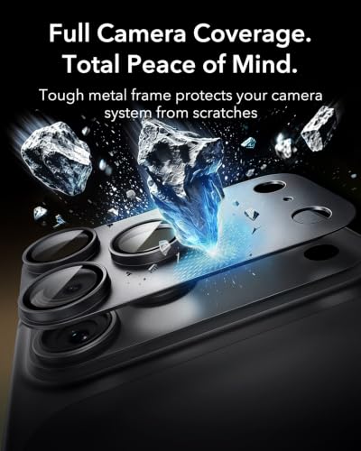 Image of ESR for iPhone 18 Pro Camera Lens Protector, 1 Pack, Black