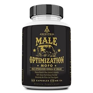 Ancestral Supplements Mofo, Supplements for Men, Support for Test and Energy Levels and Overall Men’s Health and Wellness, Non-GMO Grass Fed Beef Organ Supplement with Liver, No Fillers, 180 Capsules