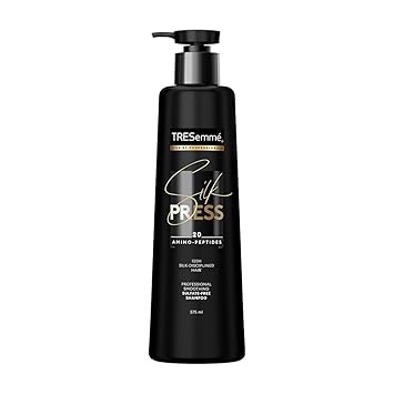TRESemmé Silk Press Sulfate Free Shampoo | With Amino Peptides for Smooth, Straight Hair | Shampoo for Dry & Frizzy Hair | 375ml - image, photos