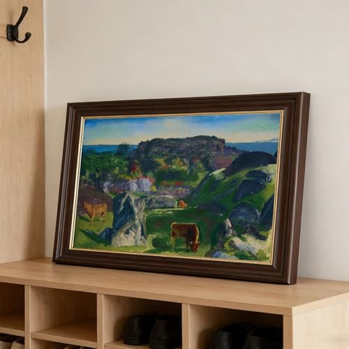 Poster Rock Ridge Ferme par George Bellows impression sur toile 50x75 cm - 3