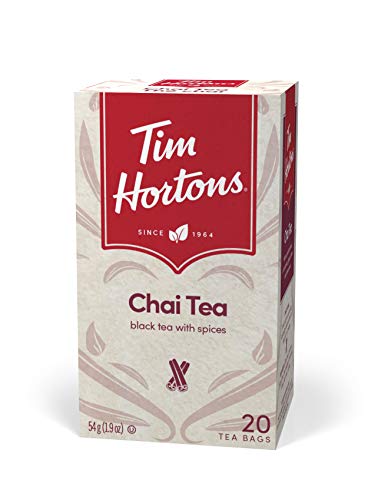 Tim Hortons Chai Tea Bags, 20 count, 54g | 1.9oz (Imported from Canada)