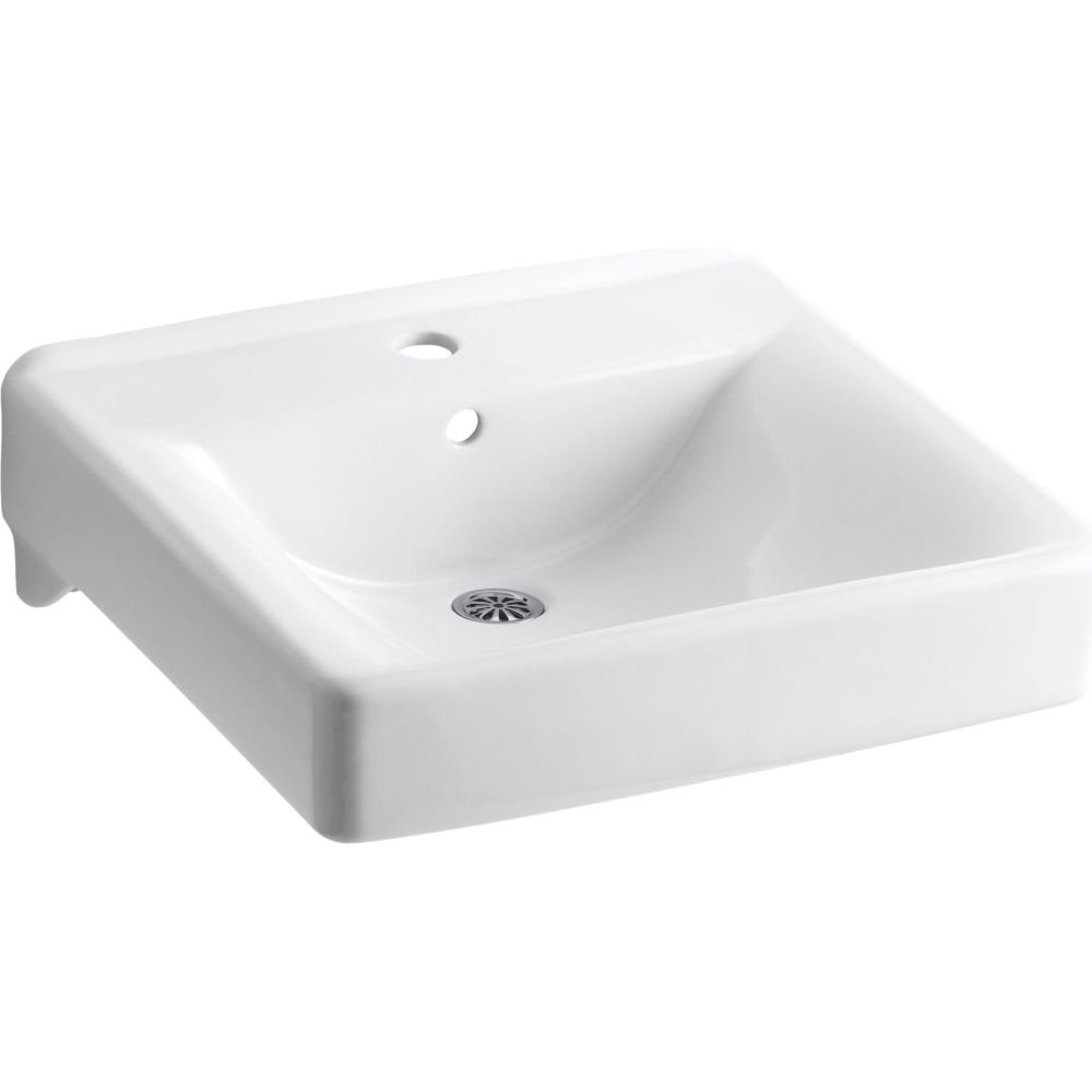 KOHLER K-2084-0 Soho Wall-Mount Bathroom Sink, White