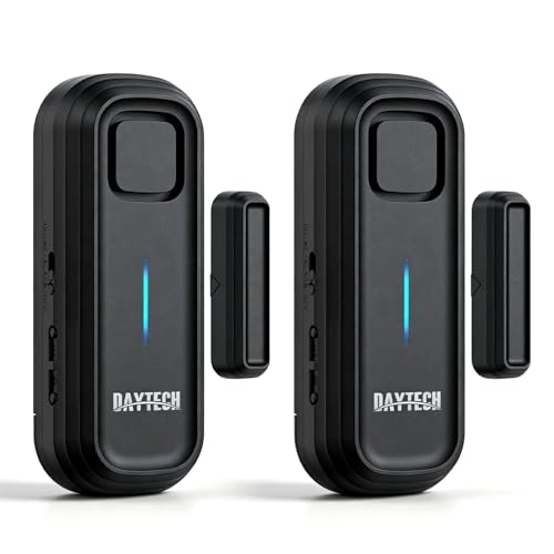 Image of DAYTECH Freezer Door Alarm with Delay 1 /2 /3 /4 mins When Left Open Window Chime Close Doors Reminder Refrigerator Door Alarm 0 to 120 dB for Fridge Home Store Office 2 Packs Black